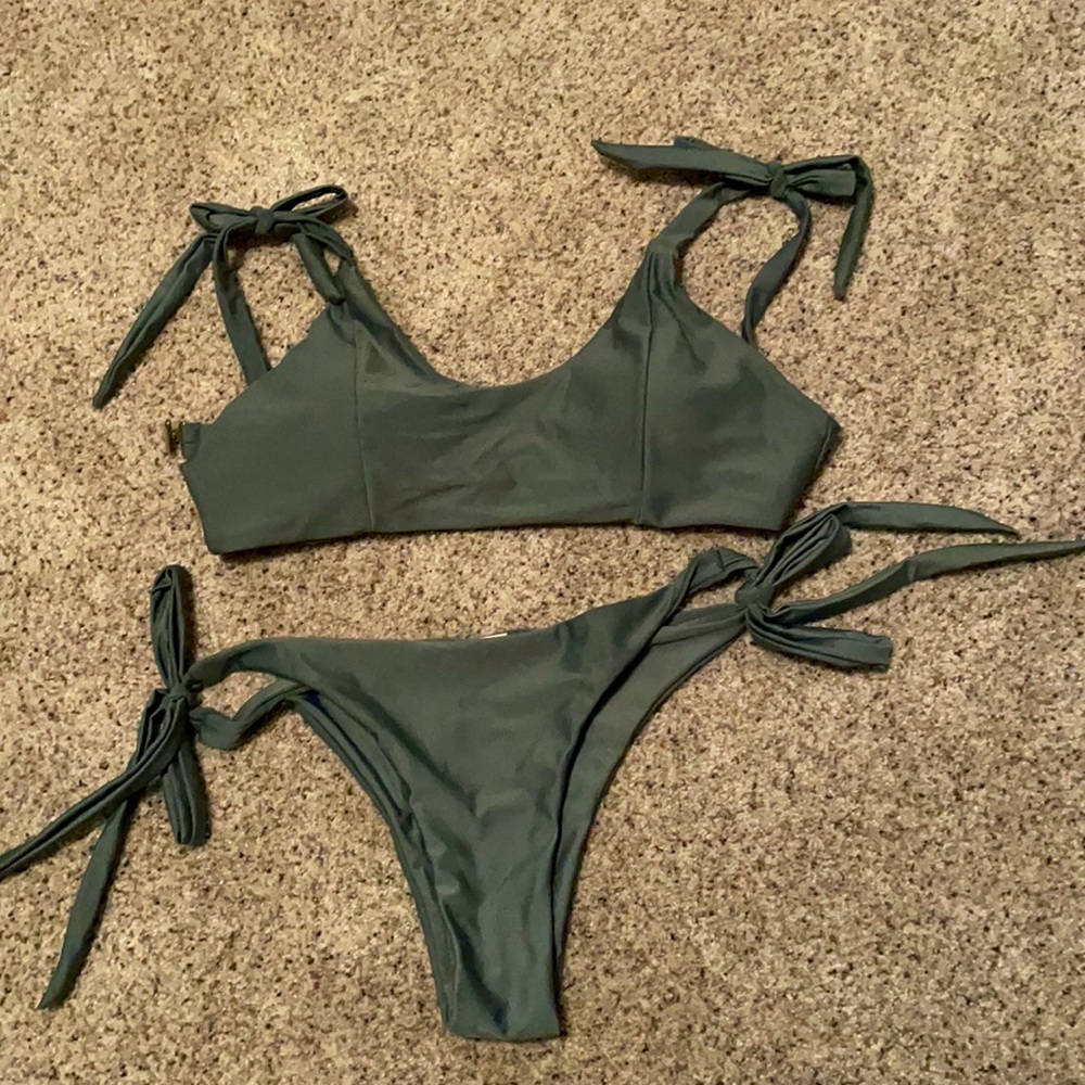 Sage green bikini. Never worn. Still in bag.